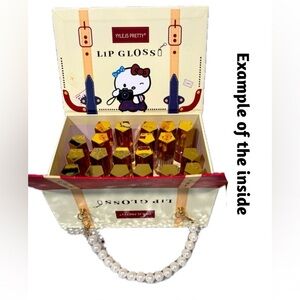 Hello Kitty Lipgloss Set of 24 with Pearl Purse Handle Party Favor New in Box